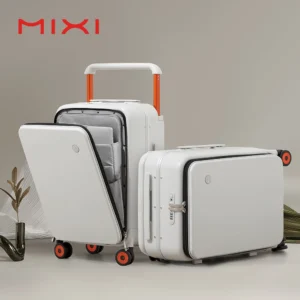 2026 New Design Wide Handle luggage PC Aluminum Frame