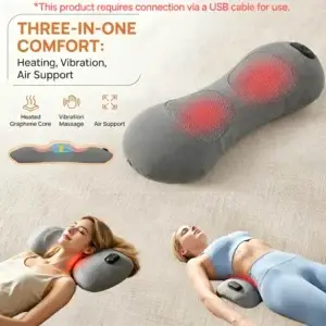3-in-1 Back Pillow - Heat, Vibration & Air Support