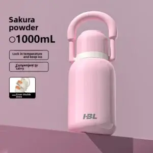 1000ml Large Capacity Stainless Steel Water Bottle - Thumbnail Image 2