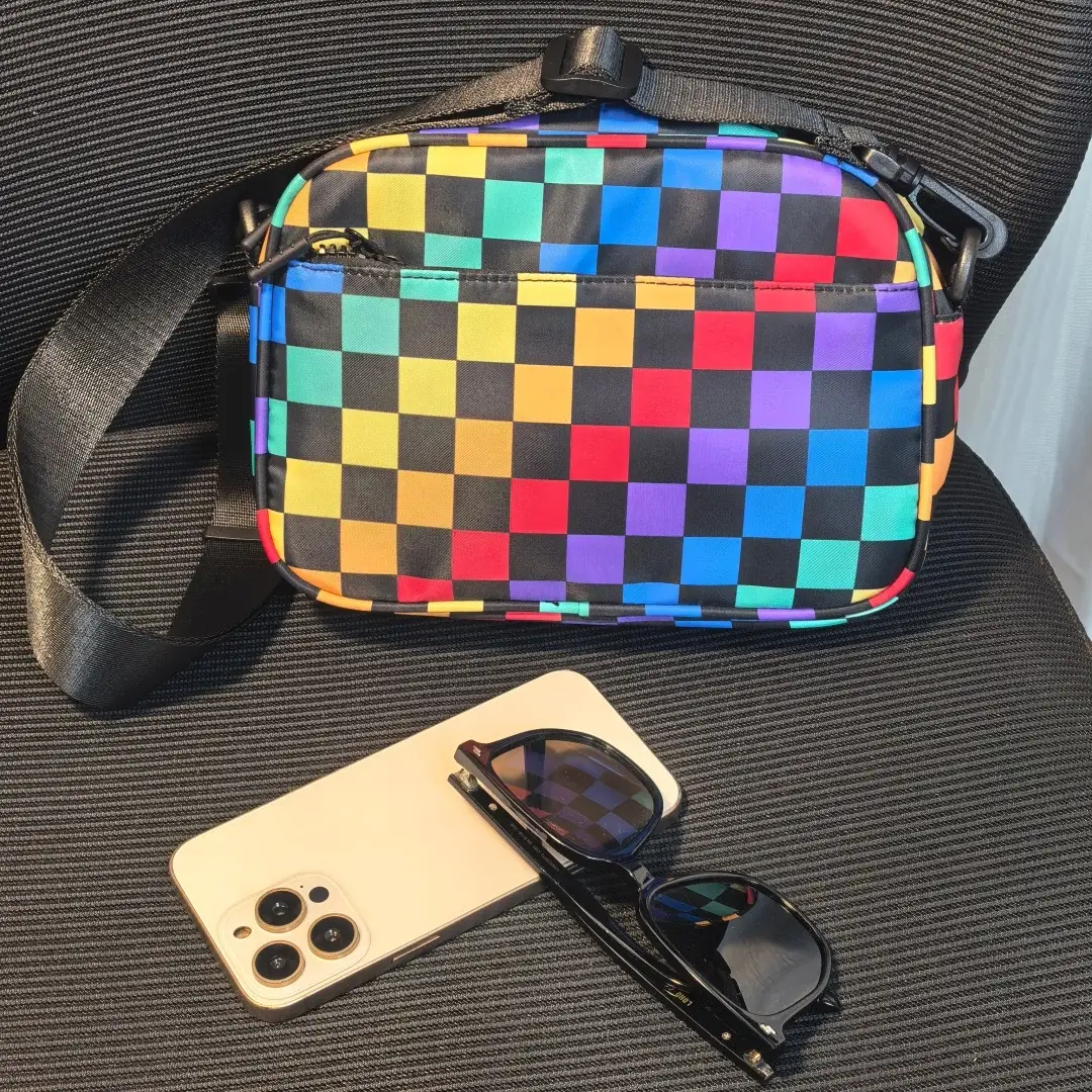 Small Checkered Crossbody Bag - Image 15