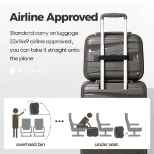 20x14x6 Inch Carry On Hardshell Spinner Suitcase - Thumbnail Image 7