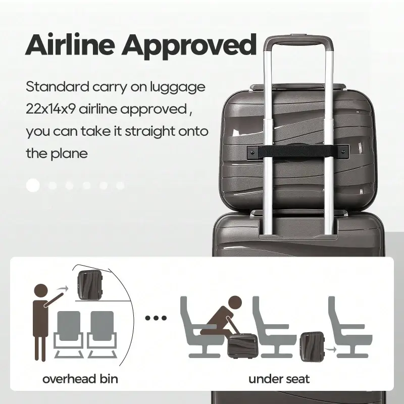 20x14x6 Inch Carry On Hardshell Spinner Suitcase - Image 7