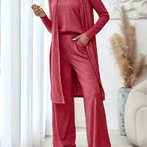 Plus size women's loungewear knit 3-piece set