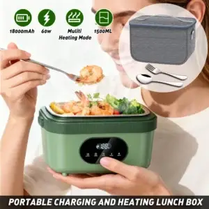 1.5L Cordless Electric Heated Lunch Box 18000mAh