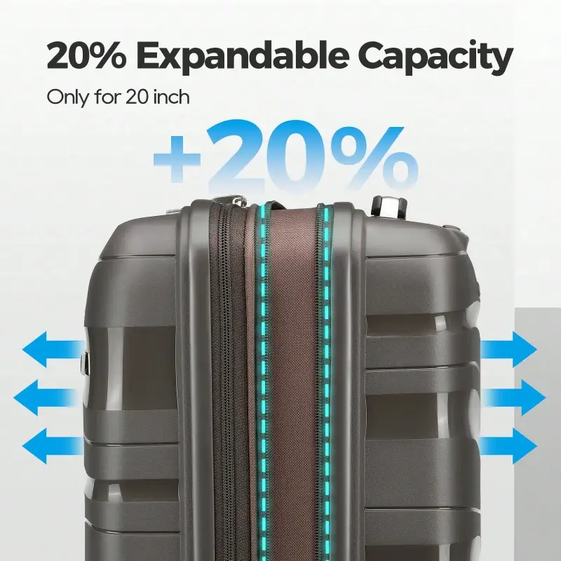 20x14x6 Inch Carry On Hardshell Spinner Suitcase - Image 6