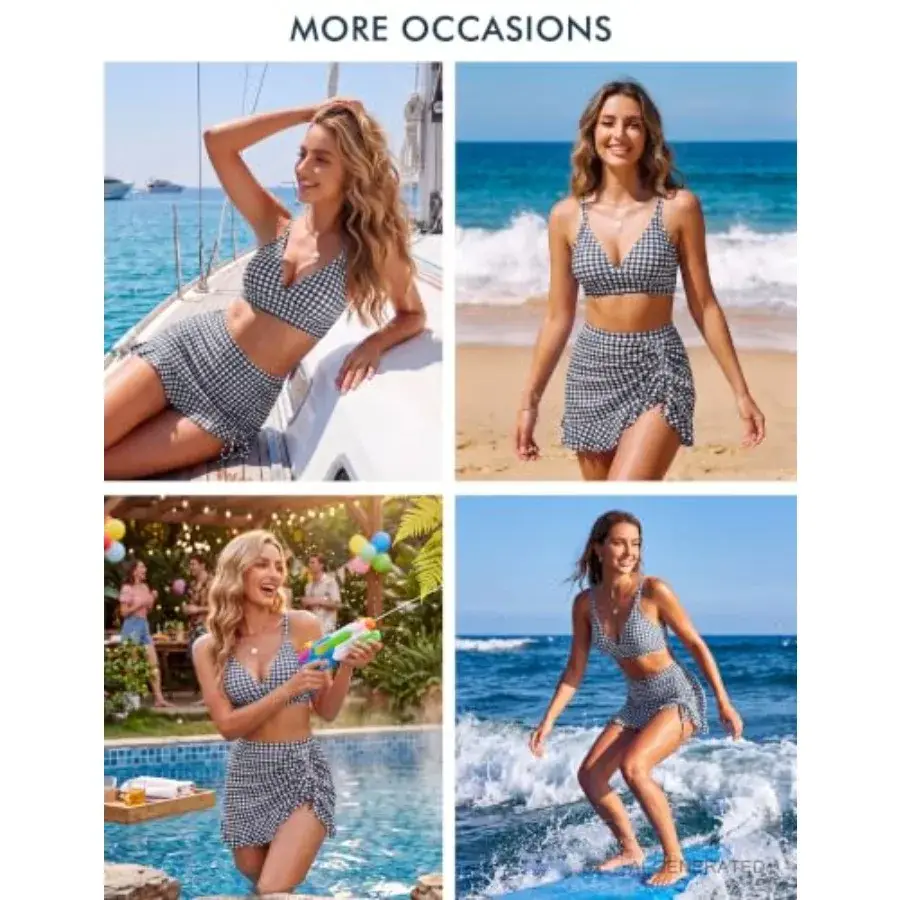 Women's High Waisted Bikini Sets Tummy Control - Image 2