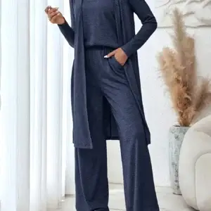 Plus size women's loungewear knit 3-piece set - Thumbnail Image 2