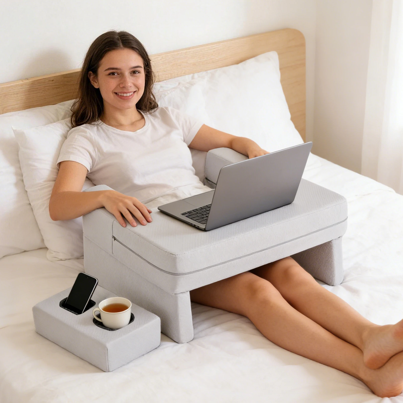 Square Memory Foam Reading Ergonomic Neck Pillow - Image 1
