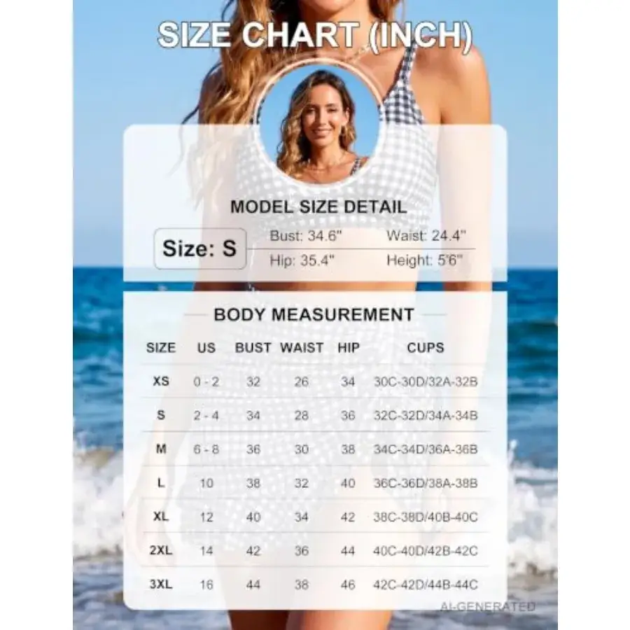Women's High Waisted Bikini Sets Tummy Control - Image 6