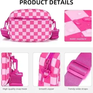 Small Checkered Crossbody Bag - Thumbnail Image 7