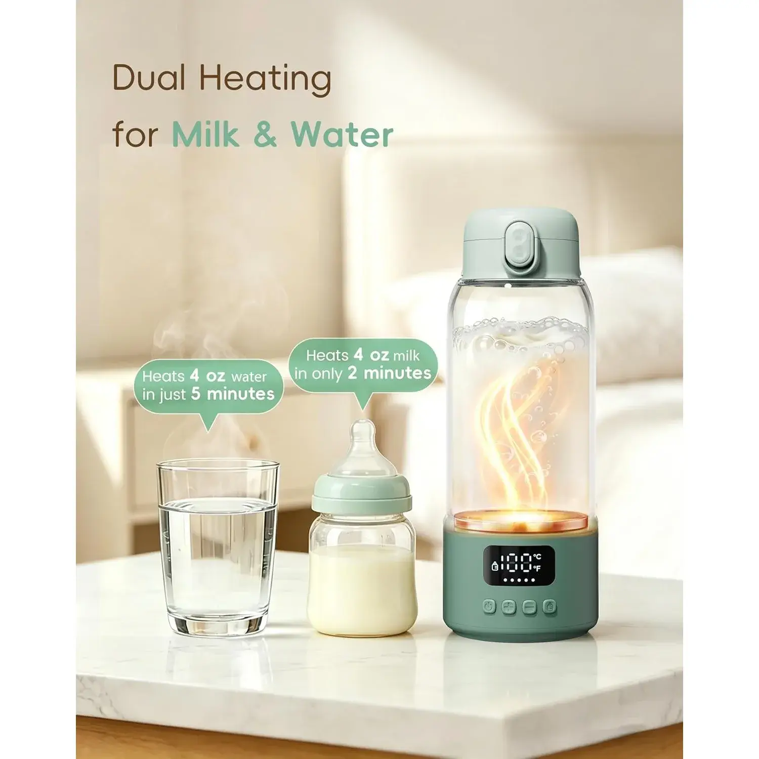 500ml Portable Electric Heating Thermos Cup - Image 2