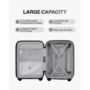 Expandable Luggage with TSA Lock 2 Piece Set Green - Thumbnail Image 6