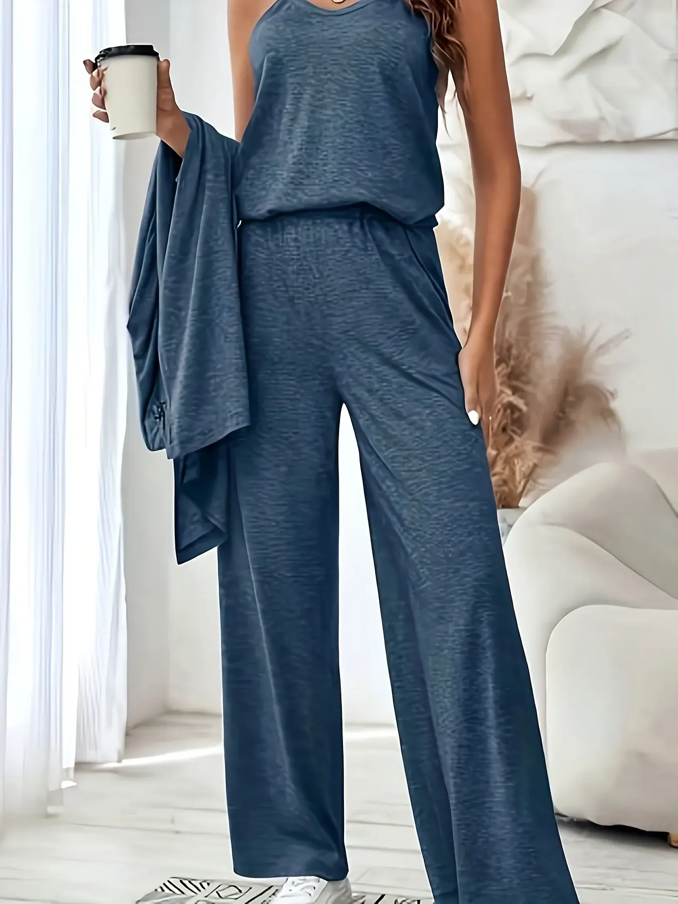 Plus size women's loungewear knit 3-piece set - Image 7