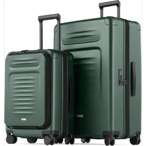 Expandable Luggage with TSA Lock 2 Piece Set Green