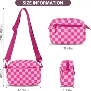 Small Checkered Crossbody Bag - Thumbnail Image 5