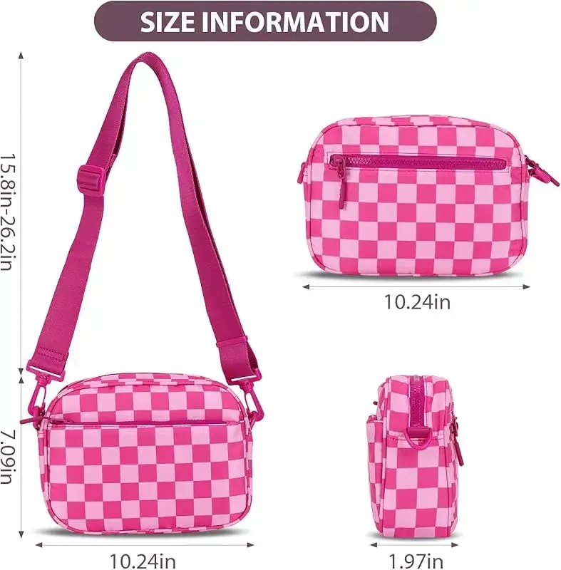 Small Checkered Crossbody Bag - Image 5