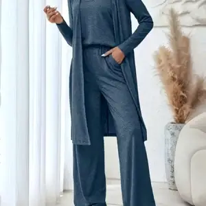 Plus size women's loungewear knit 3-piece set - Thumbnail Image 6