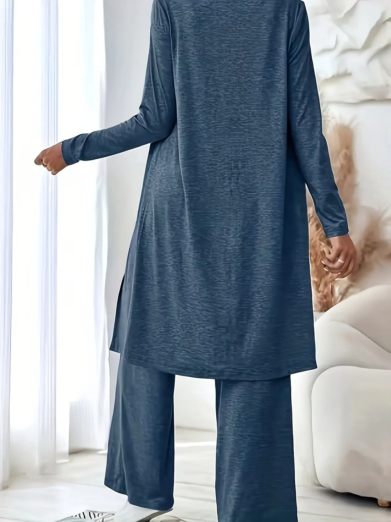 Plus size women's loungewear knit 3-piece set - Image 8