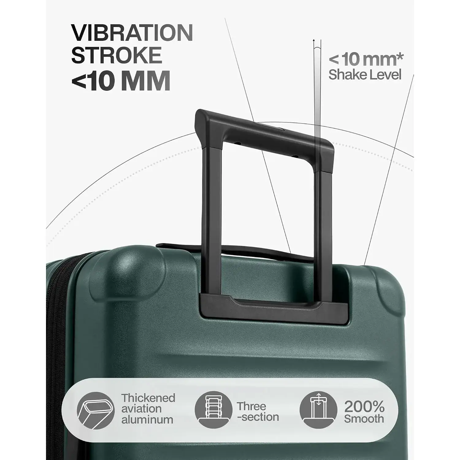 Expandable Luggage with TSA Lock 2 Piece Set Green - Image 4