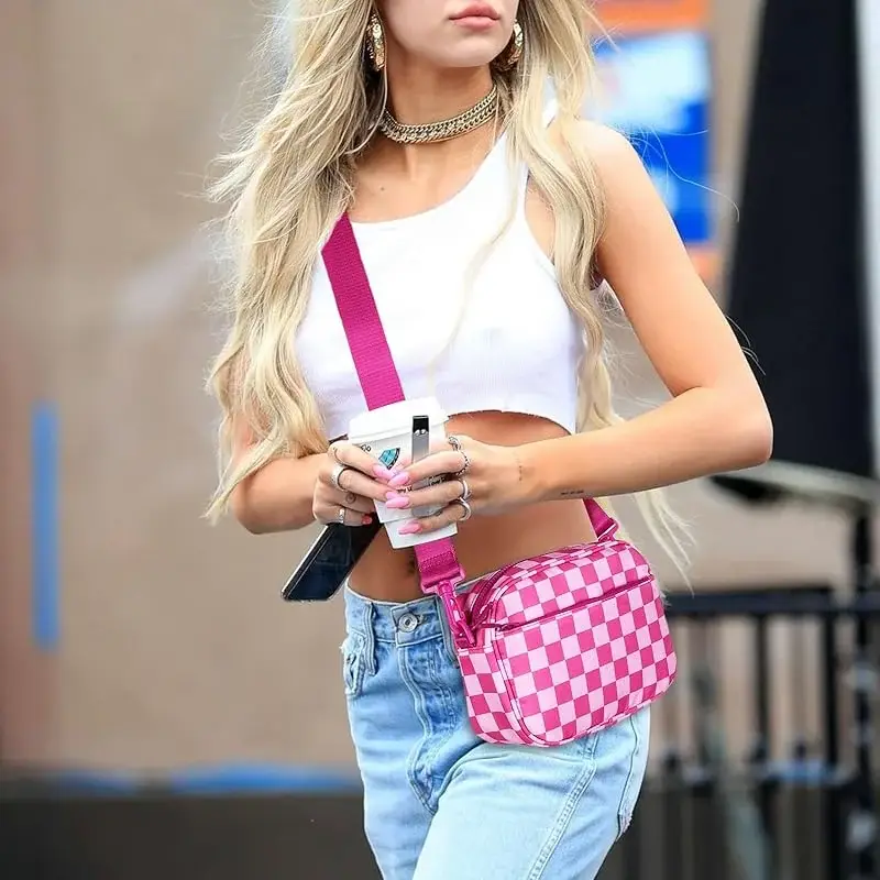 Small Checkered Crossbody Bag - Image 2