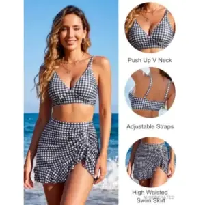 Women's High Waisted Bikini Sets Tummy Control - Thumbnail Image 3