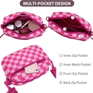 Small Checkered Crossbody Bag - Thumbnail Image 3