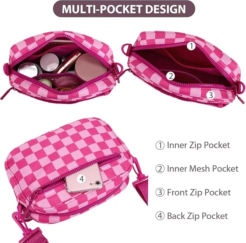 Small Checkered Crossbody Bag - Image 3
