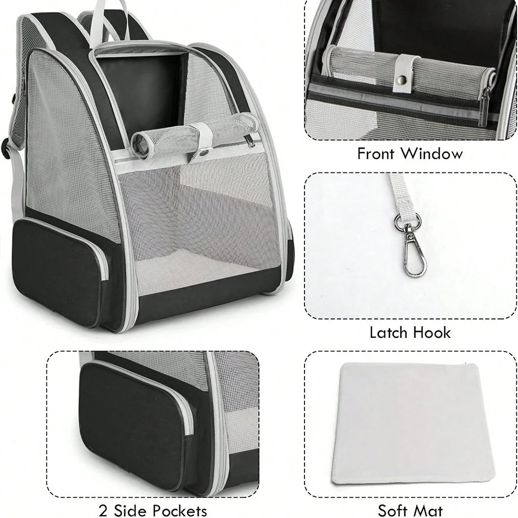 Breathable Mesh Carrier backpack for Cats & Small Dogs - Image 3