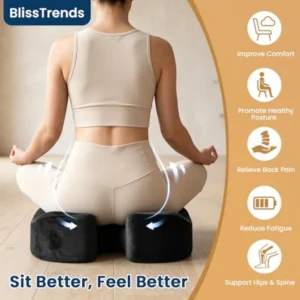 Seat Cushion with Velvet Cover, Thick Memory Foam - Thumbnail Image 2