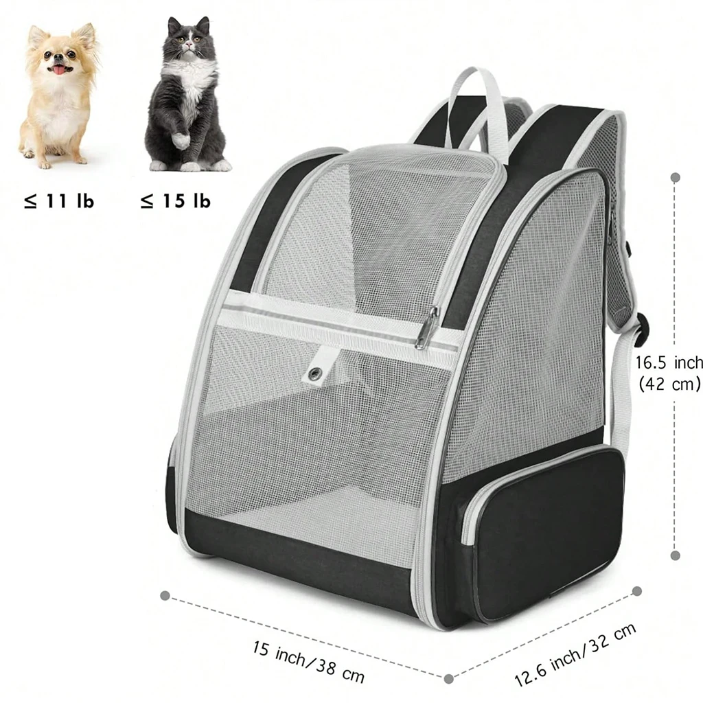 Breathable Mesh Carrier backpack for Cats & Small Dogs - Image 2