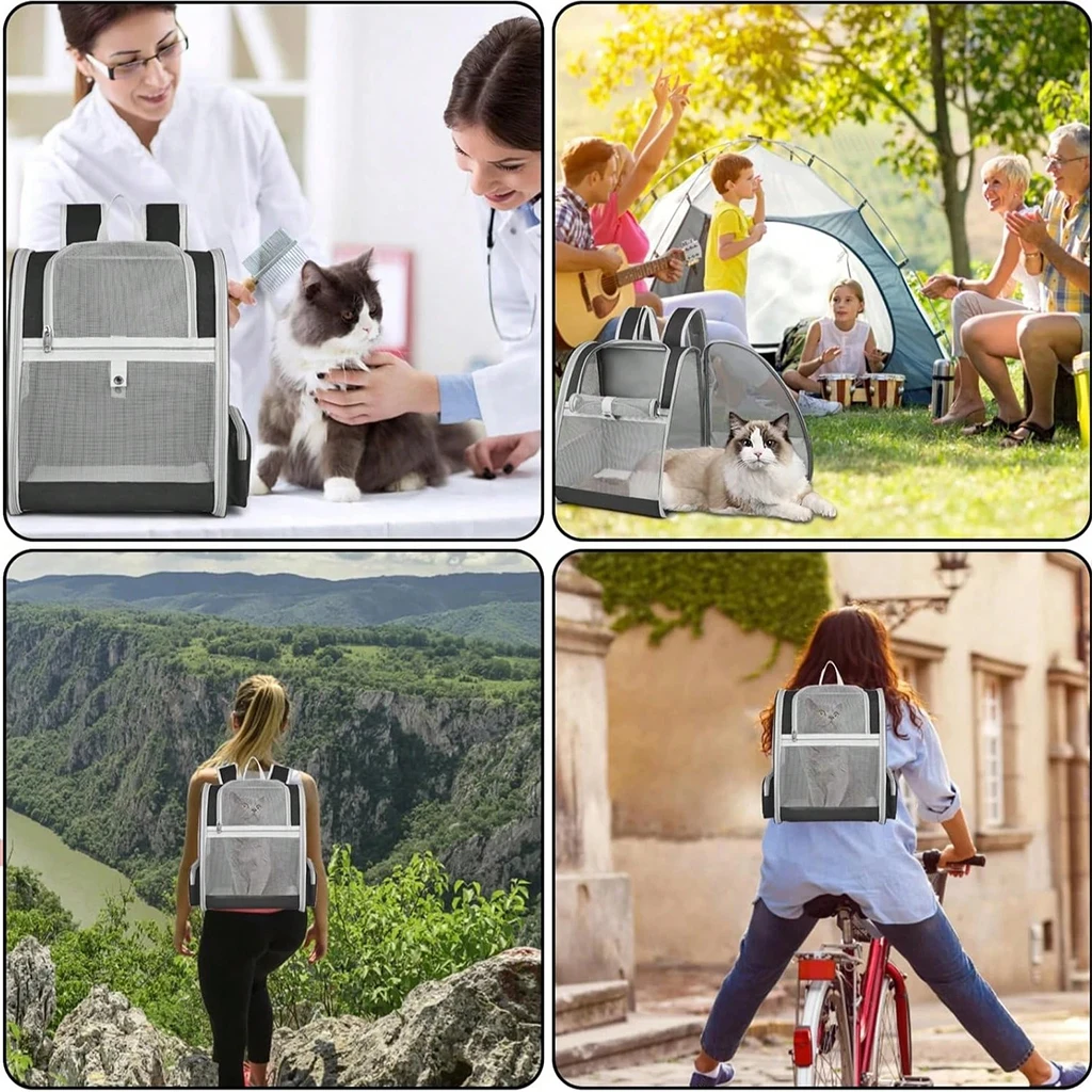 Breathable Mesh Carrier backpack for Cats & Small Dogs - Image 6