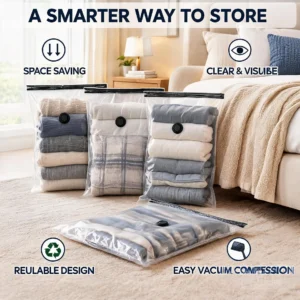 5PCS Vacuum Storage Bags, Space Saver Compression - Thumbnail Image 6