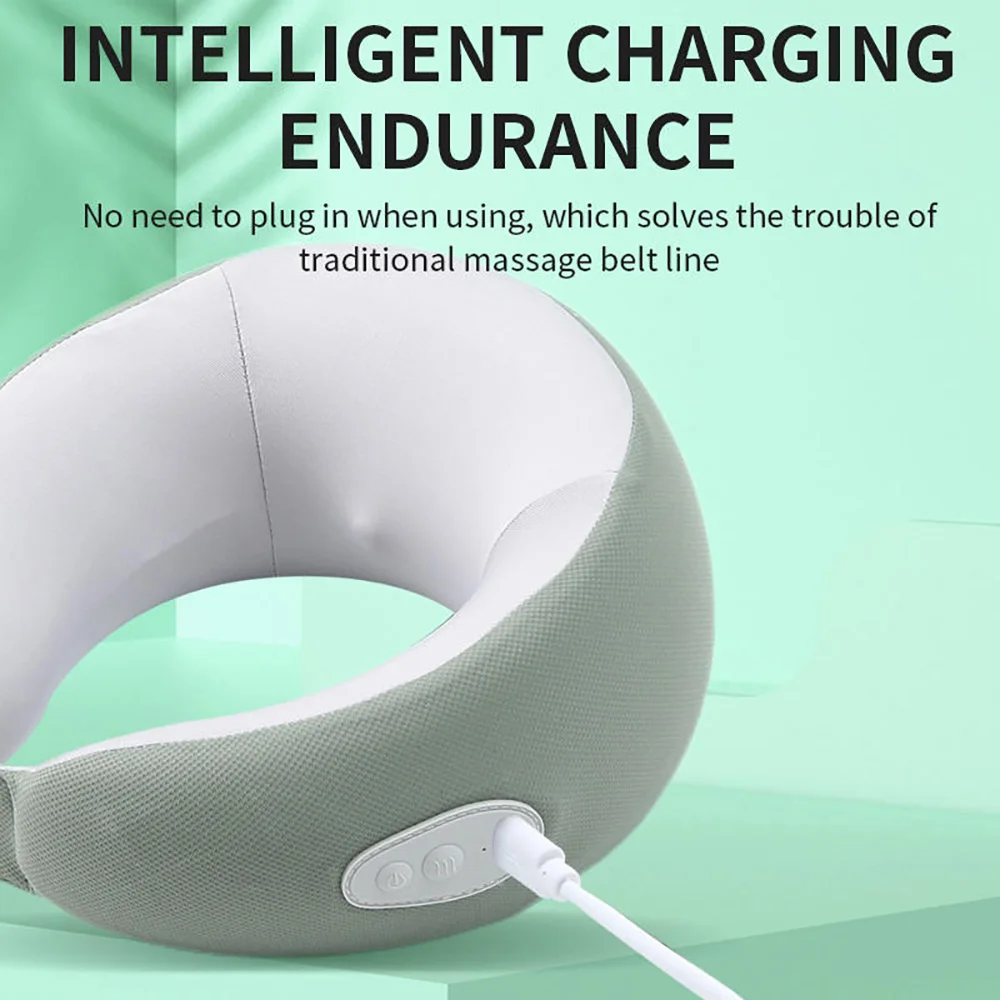 Travel Neck Pillow Memory Foam Electric Massage - Image 4