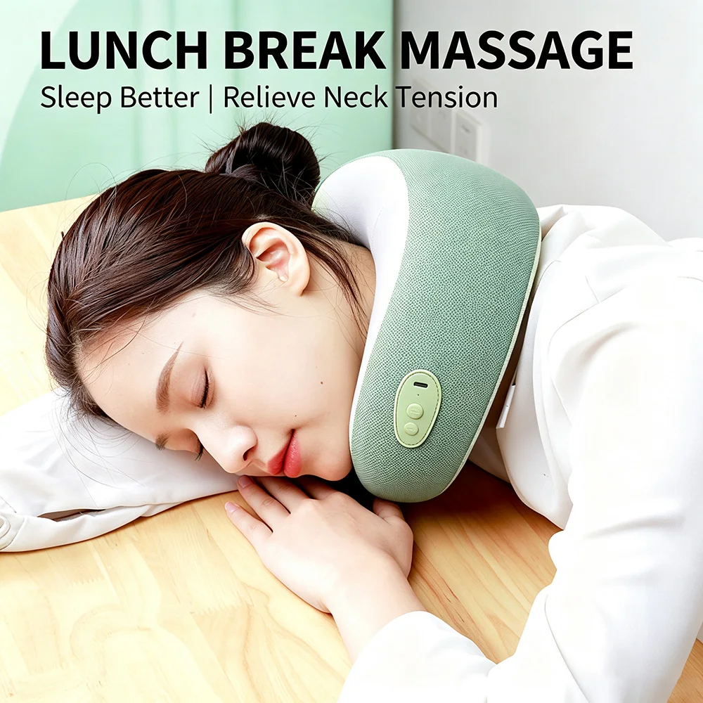 Travel Neck Pillow Memory Foam Electric Massage - Image 7